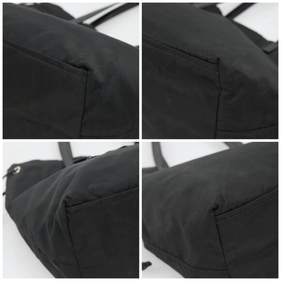 PRADA Tote Bag Nylon Black Silver Auth - Picture 16 of 16